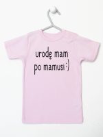 urodę mam po mamusi koszulka z krótkim rękawem kolor różowy 087