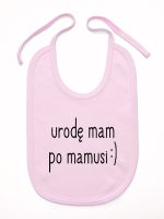 urodę mam po mamusi śliniak niemowlęcy kolor różowy 087