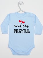 weż się przytul body z długim rękawem kolor błękitny 209