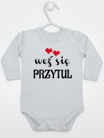 weż się przytul body z długim rękawem kolor szary 209