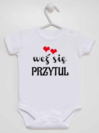 weż się przytul body z krótkim rękawem kolor biały 209