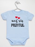 weż się przytul body z krótkim rękawem kolor błękitny 209