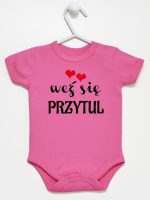 weż się przytul body z krótkim rękawem kolor ciemny rózowy 209