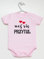 weż się przytul body z krótkim rękawem kolor różowy 209