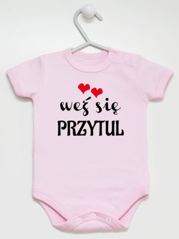 weż się przytul body z krótkim rękawem kolor różowy 209