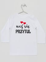 weż się przytul koszulka z długim rękawem kolor biały 209