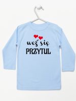 weż się przytul koszulka z długim rękawem kolor błękitny 209