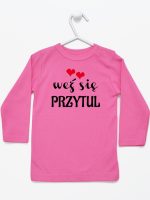 weż się przytul koszulka z długim rękawem kolor ciemny różowy 209