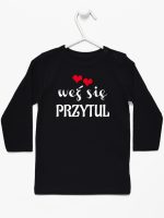 weż się przytul koszulka z długim rękawem kolor czarny 209