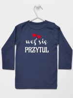 weż się przytul koszulka z długim rękawem kolor granatowy 209