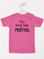 weż się przytul koszulka z krótkim rękawem kolor ciemny różowy 209