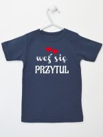 weż się przytul koszulka z krótkim rękawem kolor granatowy 209