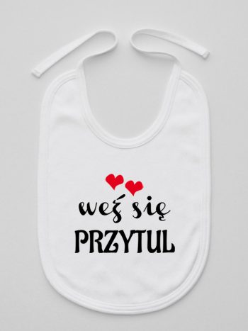 weż się przytul śliniak niemowlęcy kolor biały 209