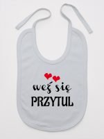 weż się przytul śliniak niemowlęcy kolor szary 209