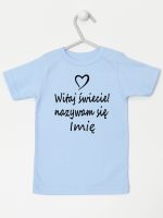 witaj świecie nazywam się z imieniem koszulka z krótkim rękawem kolor błękitny 119