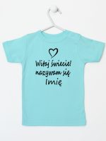 witaj świecie nazywam się z imieniem koszulka z krótkim rękawem kolor miętowy 119