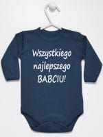 wszystkiego najlepszego babciu body z długim rękawem kolor granatowy 046