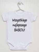 wszystkiego najlepszego babciu body z krótkim rękawem kolor biały 046