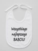 wszystkiego najlepszego babciu śliniak niemowlęcy kolor biały 046