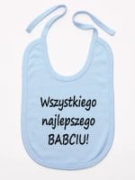 wszystkiego najlepszego babciu śliniak niemowlęcy kolor błękitny 046