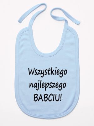 wszystkiego najlepszego babciu śliniak niemowlęcy kolor błękitny 046