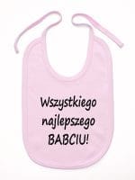 wszystkiego najlepszego babciu śliniak niemowlęcy kolor różowy 046