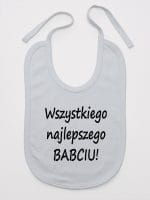 wszystkiego najlepszego babciu śliniak niemowlęcy kolor szary 046