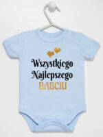 wszystkiego najlepszego babciu z sercami body z krótkim rękawem kolor błękitny 254