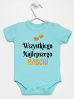 wszystkiego najlepszego babciu z sercami body z krótkim rękawem kolor miętowy 254