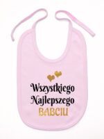 wszystkiego najlepszego babciu z sercami śliniak niemowlęcy kolor różowy 254 wszystkiego najlepszego babciu z sercami śliniak niemowlęcy kolor różowy 254