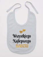 wszystkiego najlepszego babciu z sercami śliniak niemowlęcy kolor szary 254 wszystkiego najlepszego babciu z sercami śliniak niemowlęcy kolor szary 254