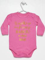 wszystkiego najlepszego babciu z własnym tekstem body z długim rękawem kolor ciemny różowy 203