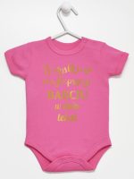 wszystkiego najlepszego babciu z własnym tekstem body z krótkim rękawem kolor ciemny rózowy 203