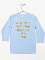 wszystkiego najlepszego babciu z własnym tekstem koszulka z długim rękawem kolor błękitny 203