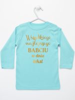 wszystkiego najlepszego babciu z własnym tekstem koszulka z długim rękawem kolor miętowy 203