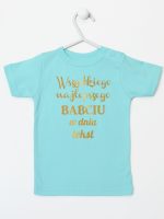 wszystkiego najlepszego babciu z własnym tekstem koszulka z krótkim rękawem kolor miętowy 203