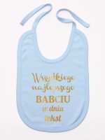 wszystkiego najlepszego babciu z własnym tekstem śliniak niemowlęcy kolor błękitny 203