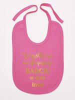 wszystkiego najlepszego babciu z własnym tekstem śliniak niemowlęcy kolor ciemny różowy 203
