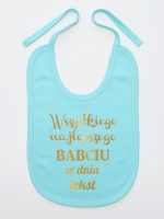 wszystkiego najlepszego babciu z własnym tekstem śliniak niemowlęcy kolor miętowy 203