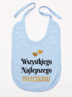 wszystkiego najlepszego braciszku z sercami śliniak niemowlęcy kolor błękitny 256 wszystkiego najlepszego braciszku z sercami śliniak niemowlęcy kolor błękitny 256