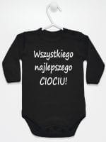 wszystkiego najlepszego ciociu body z długim rękawem kolor czarny 048