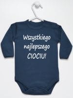 wszystkiego najlepszego ciociu body z długim rękawem kolor granatowy 048