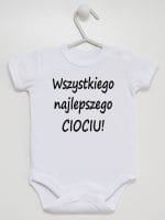 wszystkiego najlepszego ciociu body z krótkim rękawem kolor biały 048