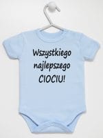 wszystkiego najlepszego ciociu body z krótkim rękawem kolor błękitny 048