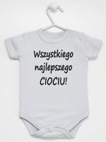 wszystkiego najlepszego ciociu body z krótkim rękawem kolor szary 048