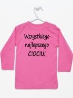 wszystkiego najlepszego ciociu koszulka z długim rękawem kolor ciemny różowy 048