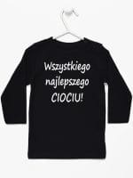 wszystkiego najlepszego ciociu koszulka z długim rękawem kolor czarny 048