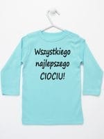 wszystkiego najlepszego ciociu koszulka z długim rękawem kolor miętowy 048