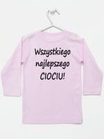 wszystkiego najlepszego ciociu koszulka z długim rękawem kolor różowy 048