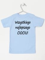 wszystkiego najlepszego ciociu koszulka z krótkim rękawem kolor błękitny 048